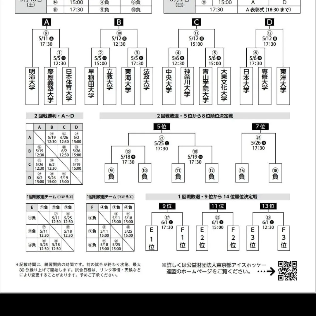 大学アイスホッケー春の大会