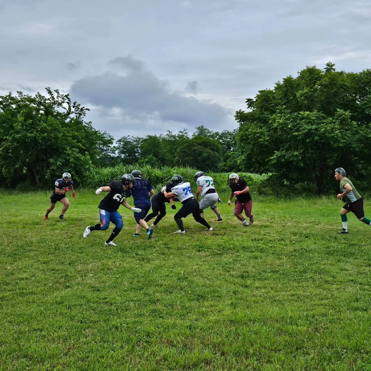 アメフトにトレーナー帯同