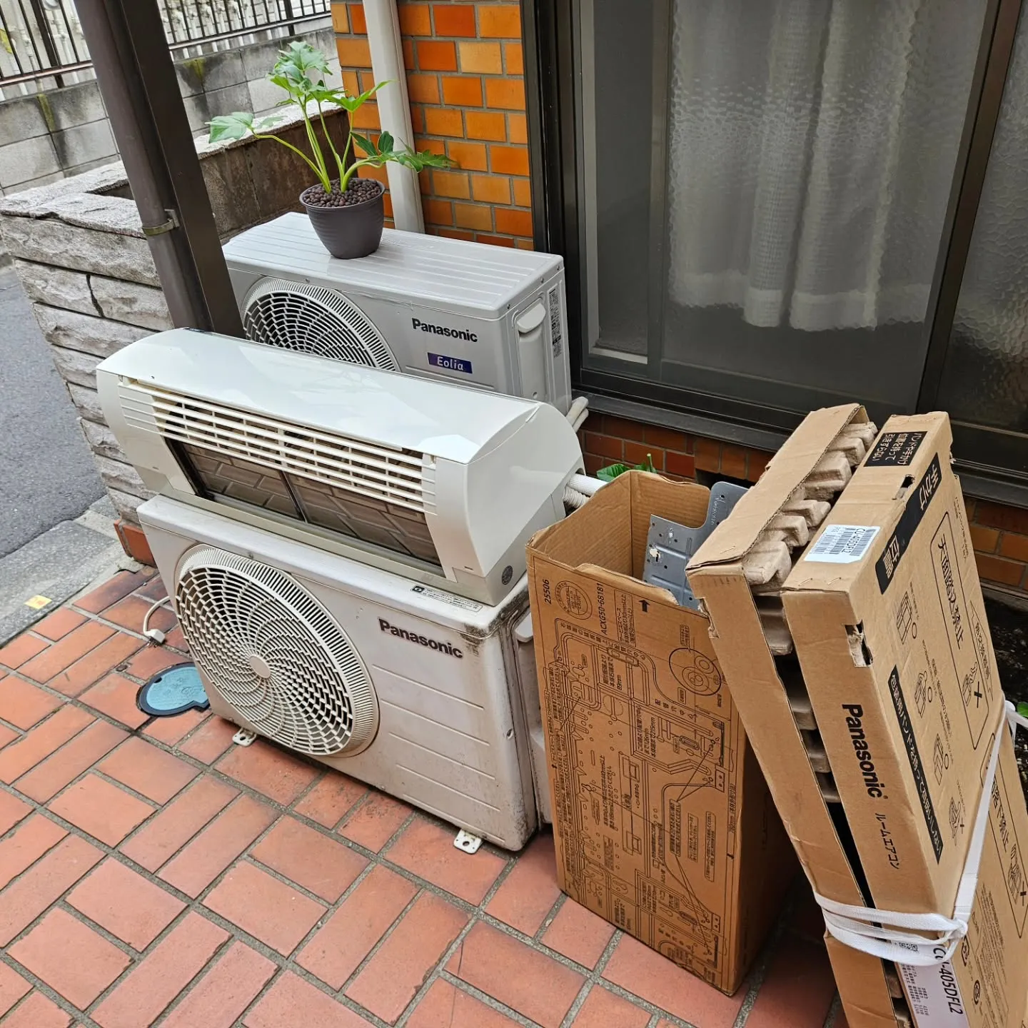 新品エアコンに交換