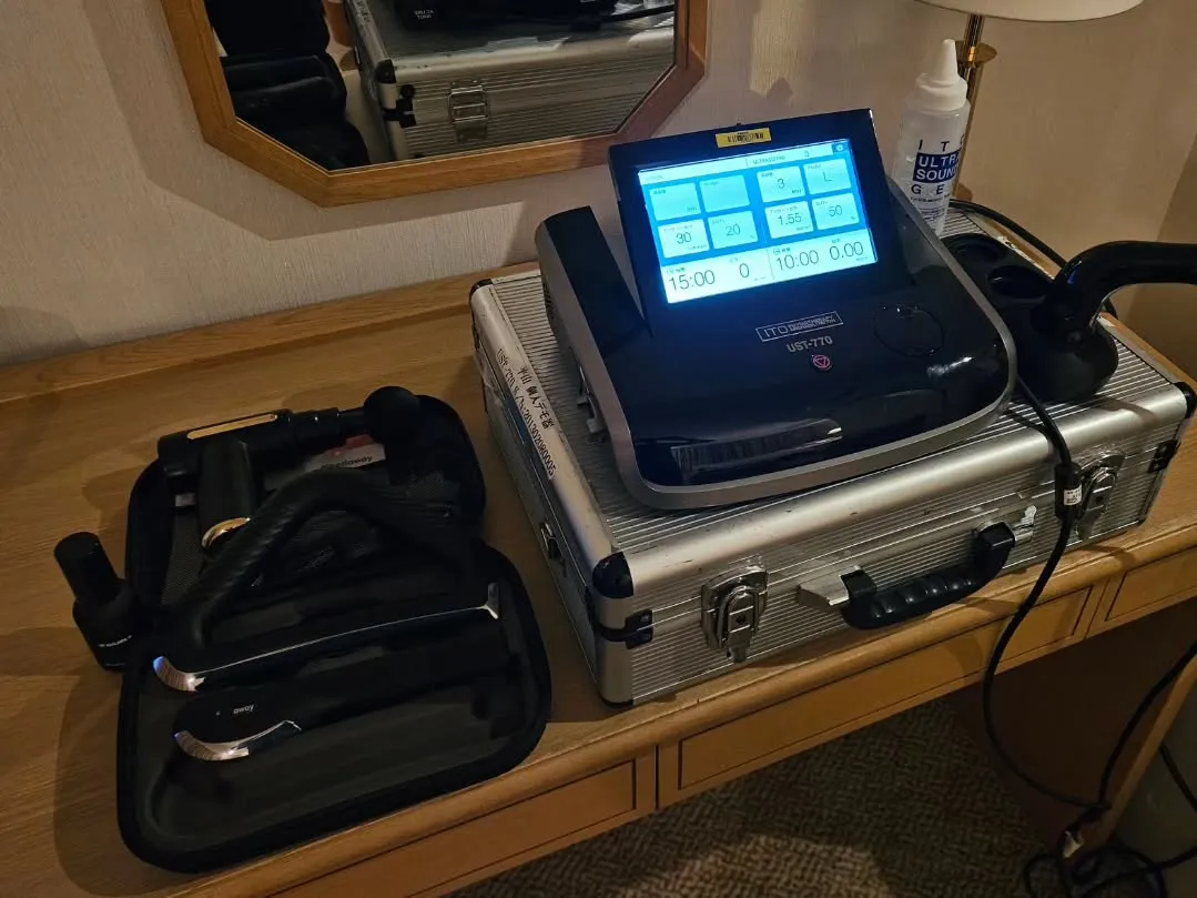 合宿で使用する治療器たち