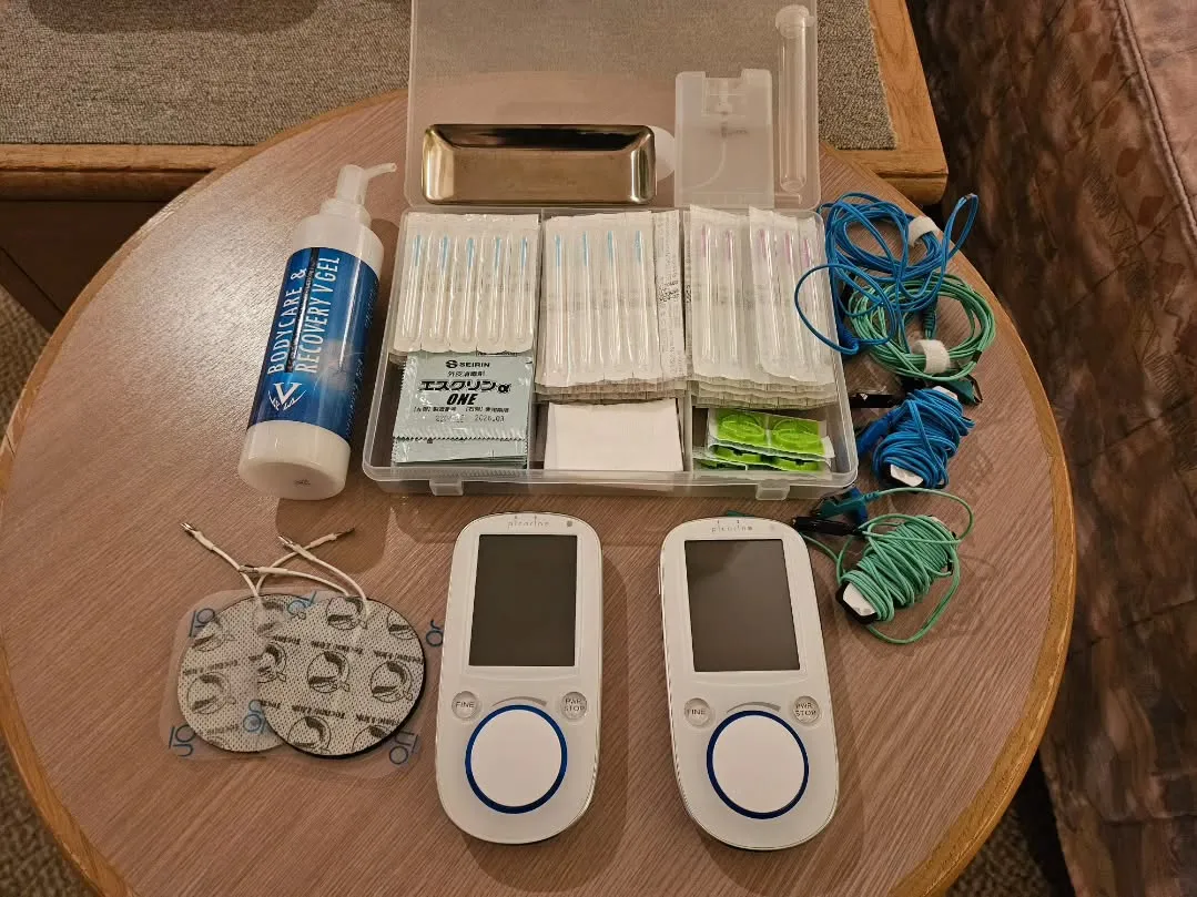 合宿で使用する治療器たち